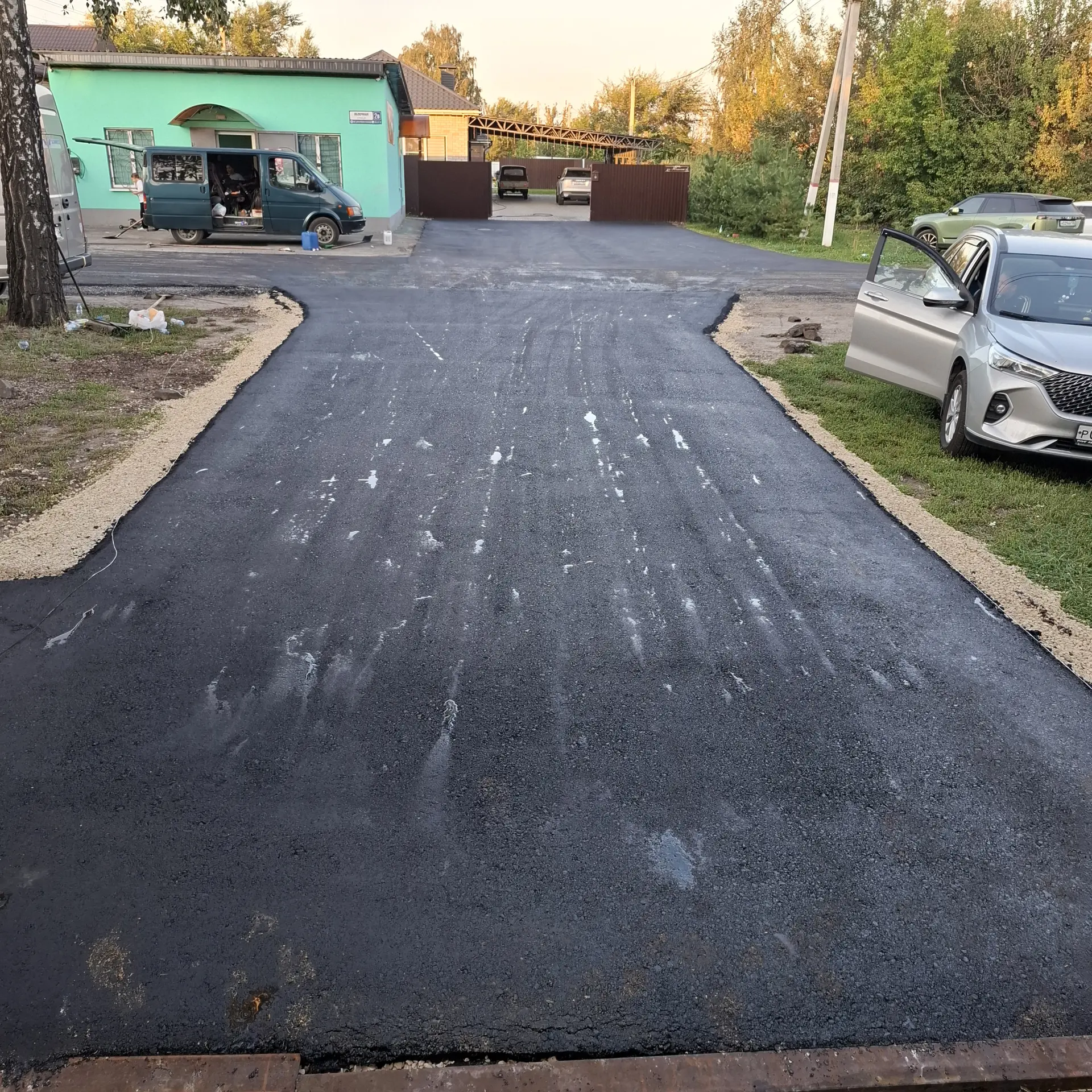 Укладка асфальта на парковке